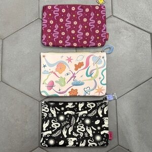 Bundle of Patterned Zip Pouches